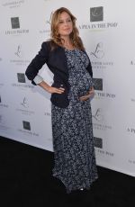 Pregnant JENNA FISCHER at Launch of L by Jennifer Love Hewitt in Beverly Hills