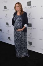 Pregnant JENNA FISCHER at Launch of L by Jennifer Love Hewitt in Beverly Hills