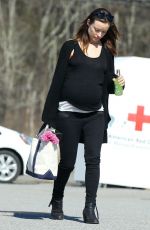 Pregnant OLIVIA WILDE Out and About in Boston