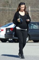 Pregnant OLIVIA WILDE Out and About in Boston