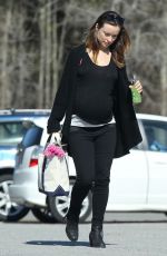 Pregnant OLIVIA WILDE Out and About in Boston
