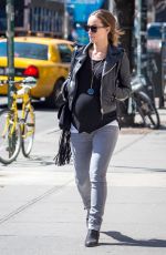 Pregnant OLIVIA WILDE Out and About in New York