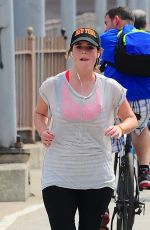 PRINCESS EUGENIE in Leggings Out Jogging in Brooklyn
