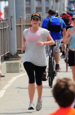 PRINCESS EUGENIE in Leggings Out Jogging in Brooklyn