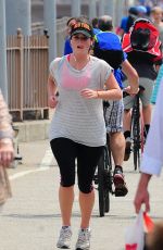 PRINCESS EUGENIE in Leggings Out Jogging in Brooklyn
