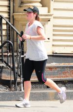 PRINCESS EUGENIE in Leggings Out Jogging in Brooklyn
