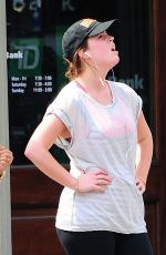 PRINCESS EUGENIE in Leggings Out Jogging in Brooklyn