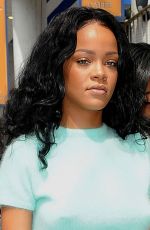 RIHANNA in a Short Skirt Out in New York