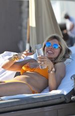 RITA RUSIC in Orange Bikini at a Beach in Miami