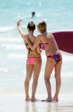 SAM and BILLIE FAIERS in Bikini at a Beach in Dubai