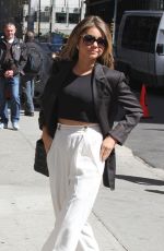 SARAH HYLAND Arrives at Late Show with David Letterman in New York