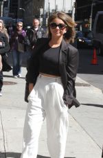 SARAH HYLAND Arrives at Late Show with David Letterman in New York