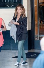 SARAH HYLAND Leaves Her Hotel in Los Angeles