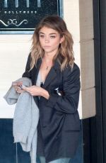 SARAH HYLAND Leaves Her Hotel in Los Angeles