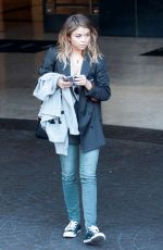 SARAH HYLAND Leaves Her Hotel in Los Angeles