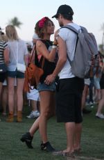 SARAH HYLAND Out and About in Coachella