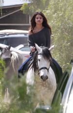 SELENA GOMEZ at Horseback Riding in Los Angeles