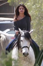 SELENA GOMEZ at Horseback Riding in Los Angeles