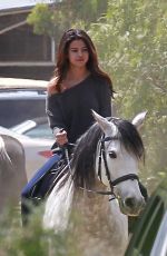 SELENA GOMEZ at Horseback Riding in Los Angeles