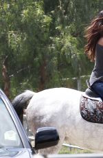 SELENA GOMEZ at Horseback Riding in Los Angeles