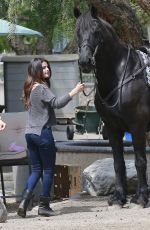 SELENA GOMEZ at Horseback Riding in Los Angeles