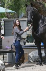 SELENA GOMEZ at Horseback Riding in Los Angeles