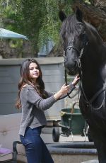 SELENA GOMEZ at Horseback Riding in Los Angeles