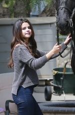 SELENA GOMEZ at Horseback Riding in Los Angeles