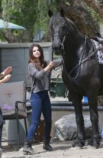 SELENA GOMEZ at Horseback Riding in Los Angeles