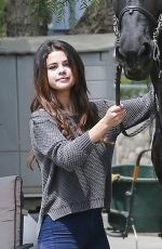 SELENA GOMEZ at Horseback Riding in Los Angeles