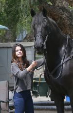 SELENA GOMEZ at Horseback Riding in Los Angeles