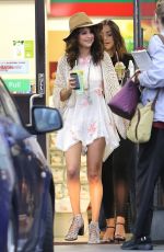 SELENA GOMEZ in Short SKirt Out in Los Angeles