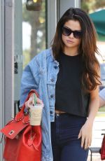 SELENA GOMEZ Leaves Starbucks in Studio City