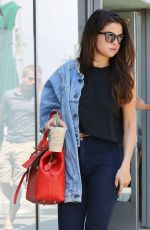 SELENA GOMEZ Leaves Starbucks in Studio City