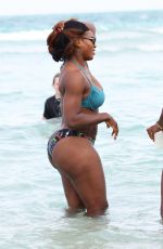 SERENA WILLIAMS in Bikini at a Beach in Miami