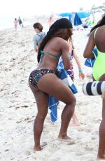 SERENA WILLIAMS in Bikini at a Beach in Miami