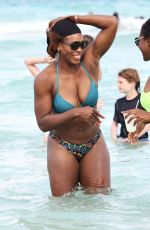SERENA WILLIAMS in Bikini at a Beach in Miami
