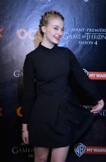 SOPHIE TURNER at Game of Thrones Season 4 Premiere in Paris