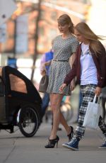 TAYLOR SWIFT and CARA DELEVINGNE Out in New York