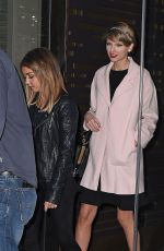 TAYLOR SWIFT and SARAH HYLAND Leaves Koi Restaurant in New York