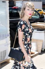 TAYLOR SWIFT in Floral Dress Out in New York