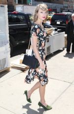 TAYLOR SWIFT in Floral Dress Out in New York