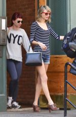 TAYLOR SWIFT in Jeans Shorts Out in New York