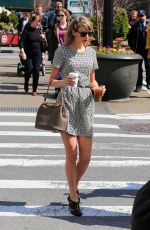 TAYLOR SWIFT in Short Dress Out in New York