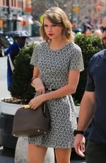 TAYLOR SWIFT in Short Dress Out in New York