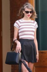 TAYLOR SWIFT in Short Skirt Out in New York