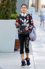 VANESSA HUDGENS Heading to Soul Cycle in Los Angeles