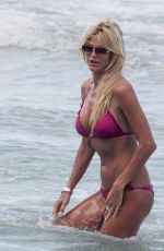 VICTORIA SILVSTEDT in Bikini at a Beach in Miami 1804