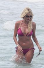 VICTORIA SILVSTEDT in Bikini at a Beach in Miami 1804