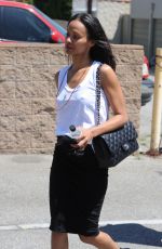 ZOE SALDANA Out Shopping at Melrose Avenue in Los Angeles